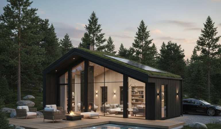 Bygg ett med ett lyxigt attefallshus